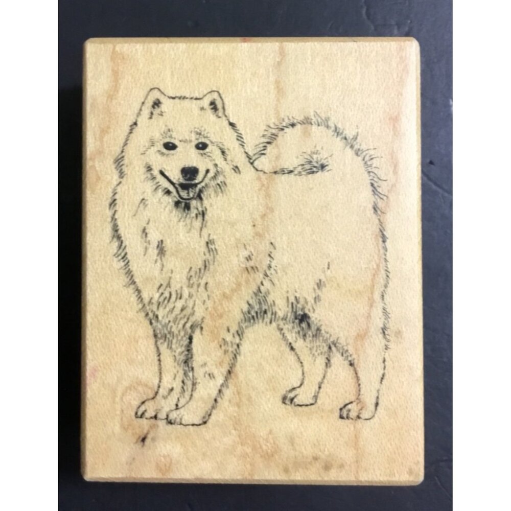 PSX D-1291 Samoyed Wood Rubber Stamp